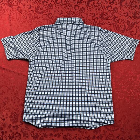 Fennec Polo Shirt Mens L Blue Check US Open Semple Trophy Logo Brookside Sport - Picture 10 of 12